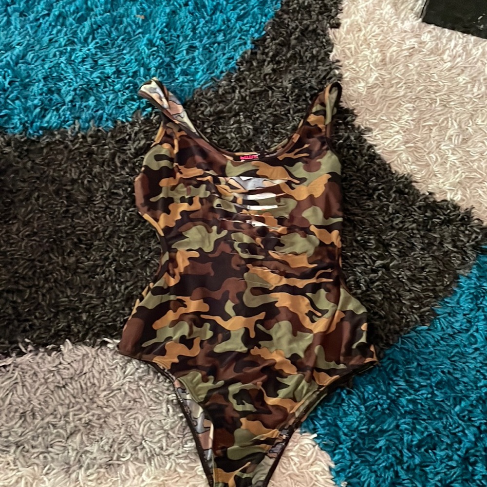 Camo cut out bodysuit
